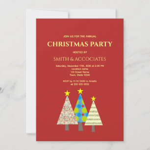 Red Corporate Christmas Party Invitation