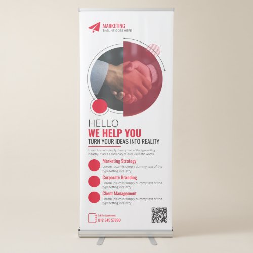 Red Corporate Retractable Banner