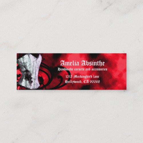 Red Corset Goth Business Card