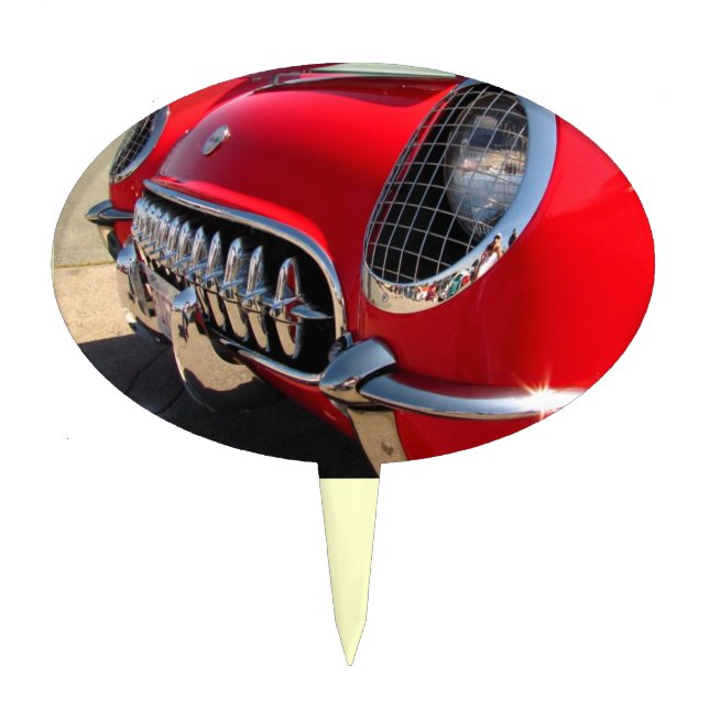 Red Corvette ~ Cake Topper (Front)