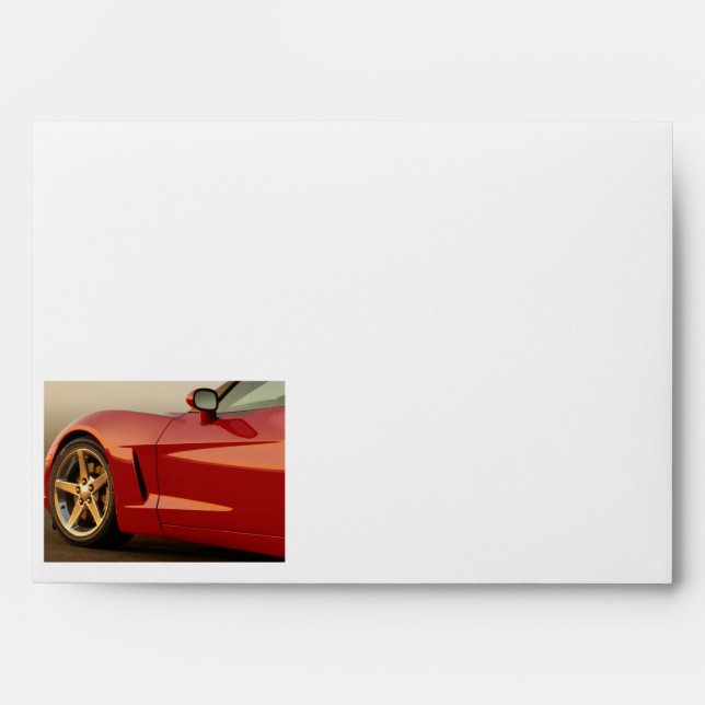Red Corvette Envelope (Front)