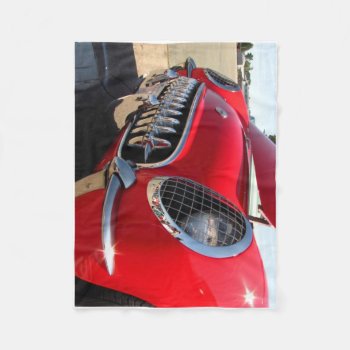 Red Corvette Fleece Blanket by Andy2302 at Zazzle