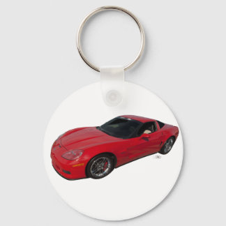 Red Corvette Keychain