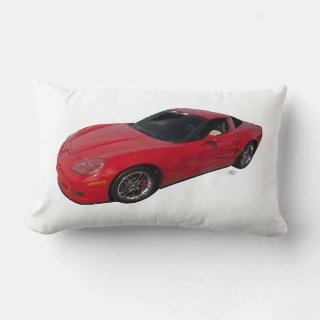 Red Corvette Lumbar Pillow (Front)
