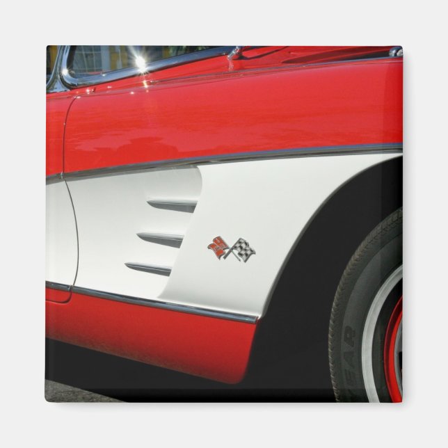 Red Corvette - Magnet (Front)
