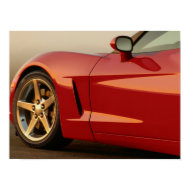 Red Corvette print