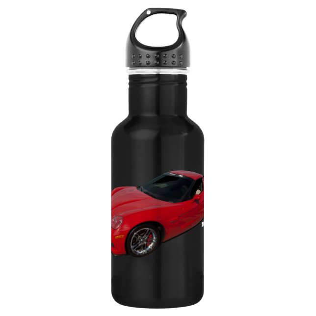Red Corvette Stainless Steel Water Bottle (Front)
