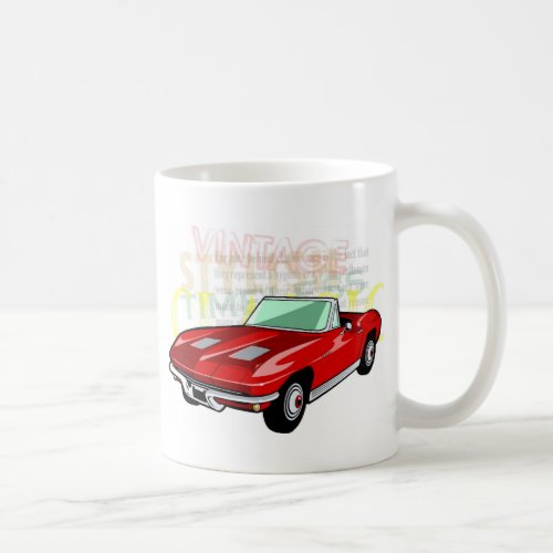 Red Corvette Stingray or Sting Ray sports car Coffee Mug