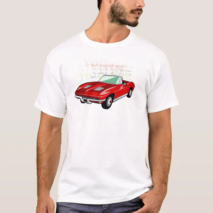 CORVETTE STINGRAY T Shirt 1969 vintage AMERICAN CLASSIC CAR