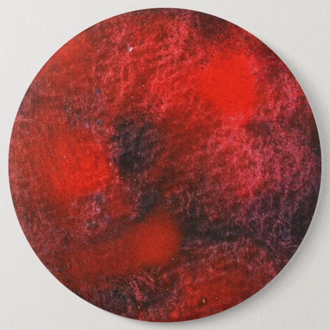"'Red Cosmos" Abstract Art Button (Front)