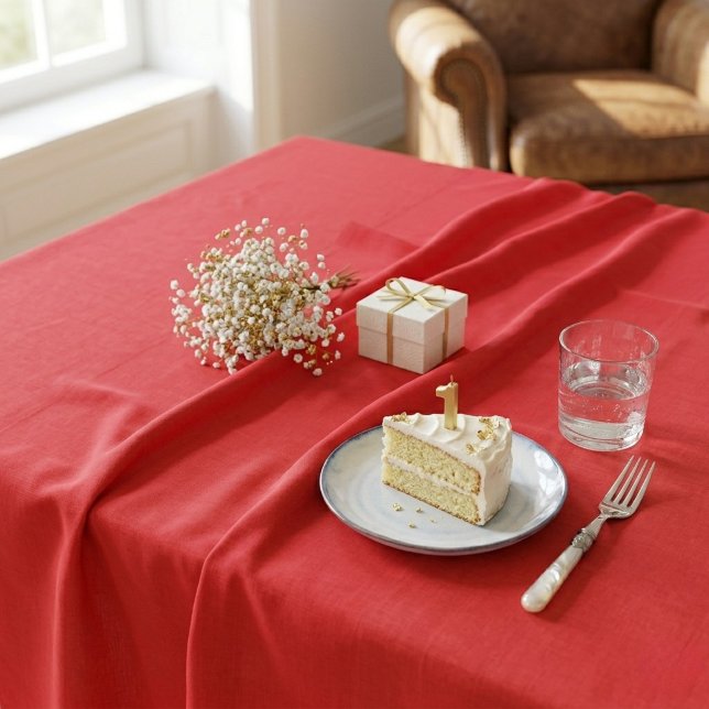 Red Cotton Tablecloth for Graduation Party (Creator Uploaded)