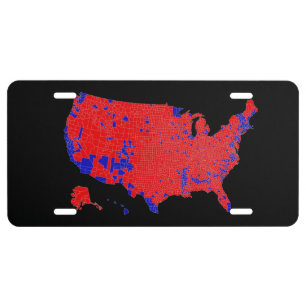 Red Counties License Plate