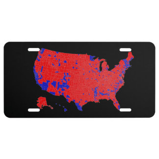 Red Counties License Plate