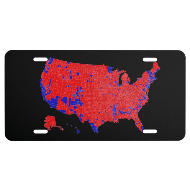 Red Counties License Plate (Front)