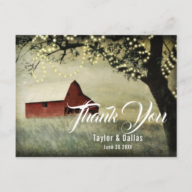 Red Country Barn | Country Morning Postcard (Front)