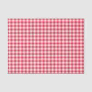 Red Country Gingham Check Pattern Tissue Paper