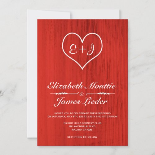 Red Country Wedding Invitations