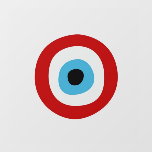 Red Courage Evil Eye Patch  Window Cling (Sheet)