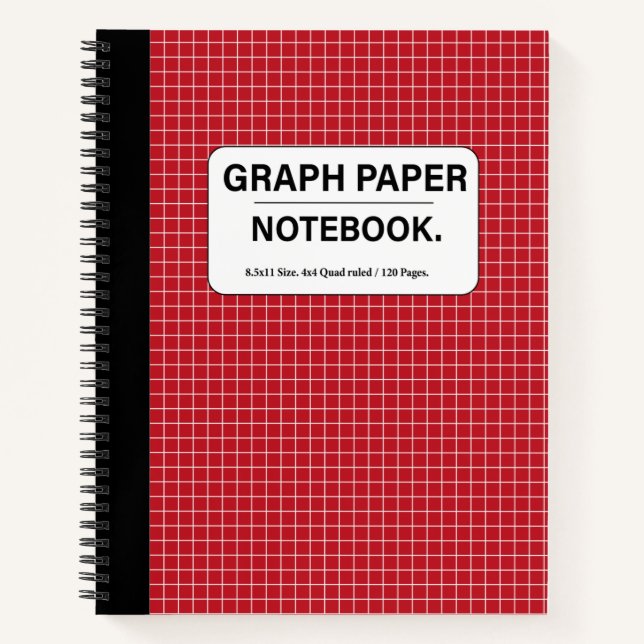 Red cover Graph paper spiral composition  notebook (Front)