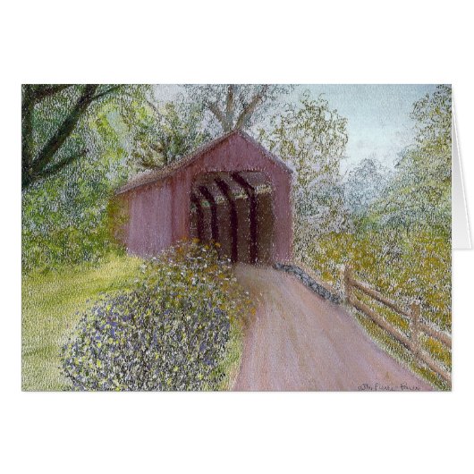 Red Covered Bridge Cards (Front Horizontal)