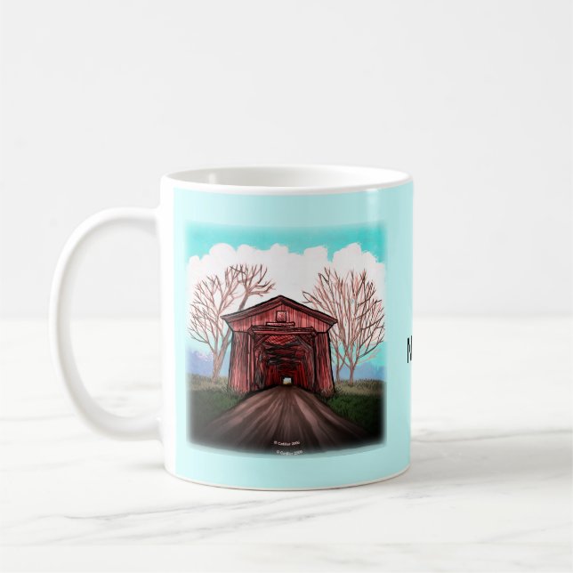 Red Covered Bridge Coffee Mug (Left)