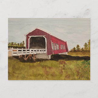 Red Covered Bridge Postcard