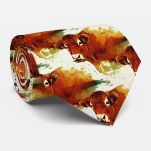 Red Cow Painting Tie