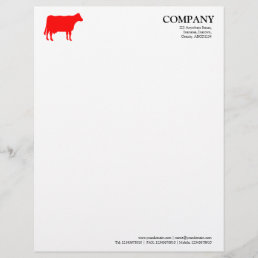 Red Cow - White Letterhead