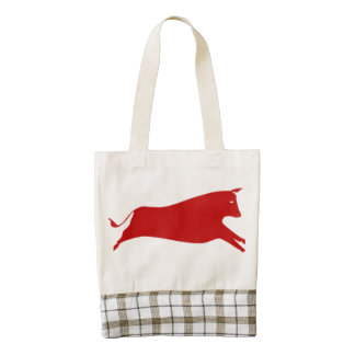 Red Cow Zazzle HEART Tote Bag
