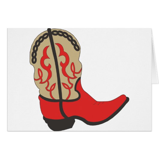 Red Cowboy Boot Cards (Front Horizontal)