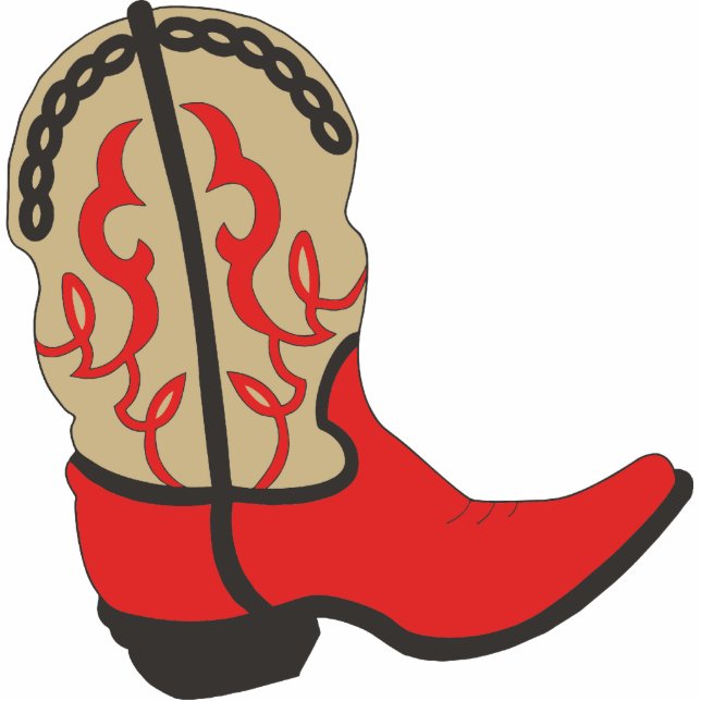 Red Cowboy Boot Cutout (Front)