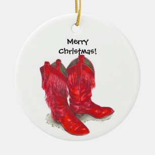 Red Cowboy Boots ornament