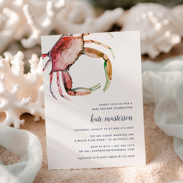 Red Crab Baby Shower Invitation (Creator Uploaded)