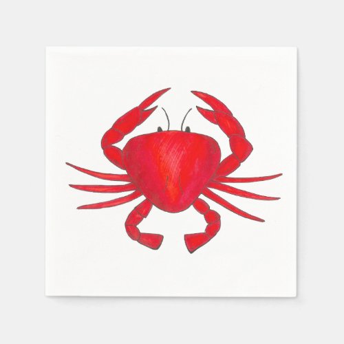 Red Crab Baltimore Maryland Crabs Beach Napkins