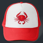 Red Crab Baltimore Maryland Crabs Seafood Foodie Trucker Hat<br><div class="desc">Features an original illustration of a red hard shell crab.

This design is also available on other products. Don't see what you're looking for? Need help with customization? Contact Rebecca to have something designed just for you.</div>
