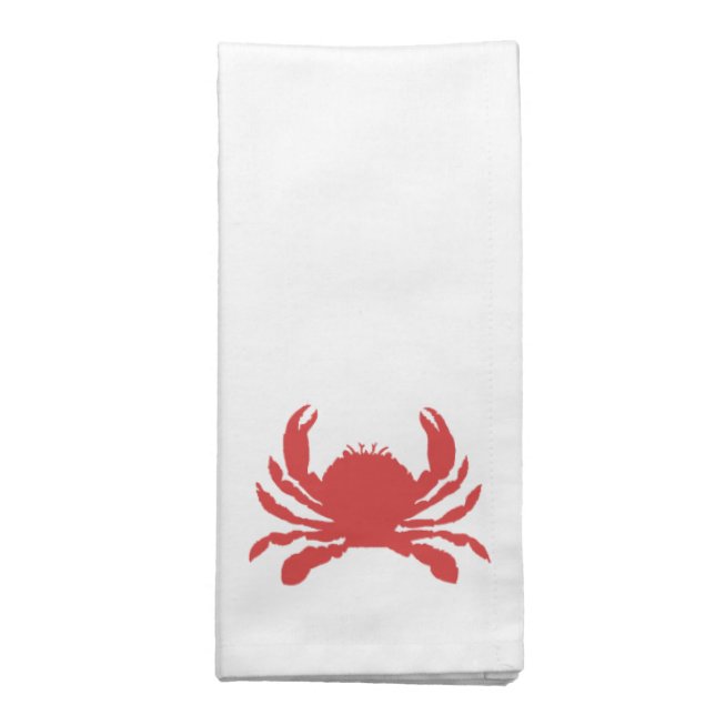 Red Crab Cloth Napkin (Folded)