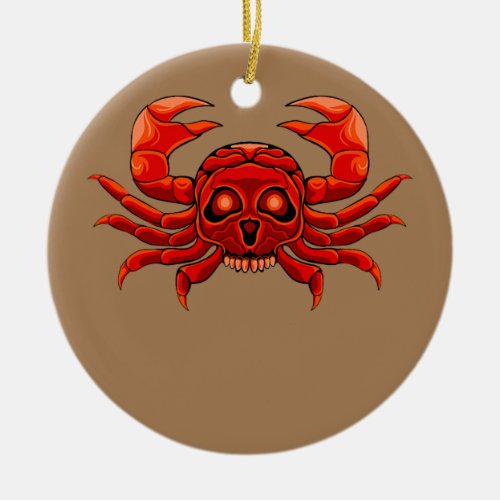 Red Crab Crabbing Hunting Fishing Sea Crabs Lover Ceramic Ornament