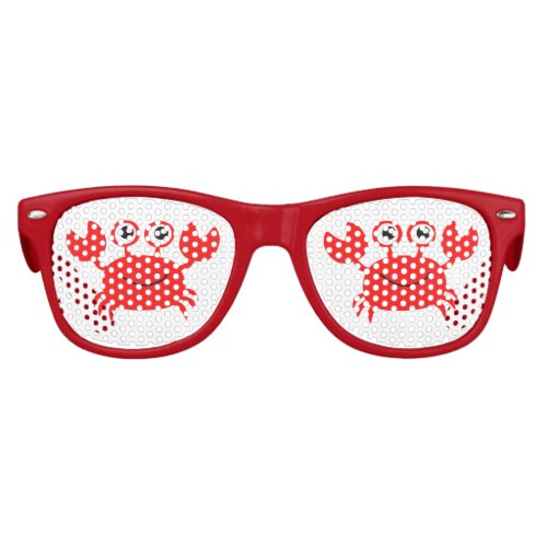 Red Crab Cute Beach Vacation Kids Sunglasses