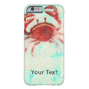 Red Crab Elegant Beach Ocean Sea Food Beach Chic Barely There iPhone 6 Case