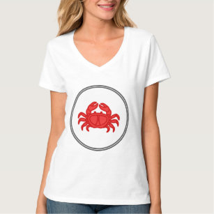 Red Crab - Fish Prawn Crab Collection T-Shirt