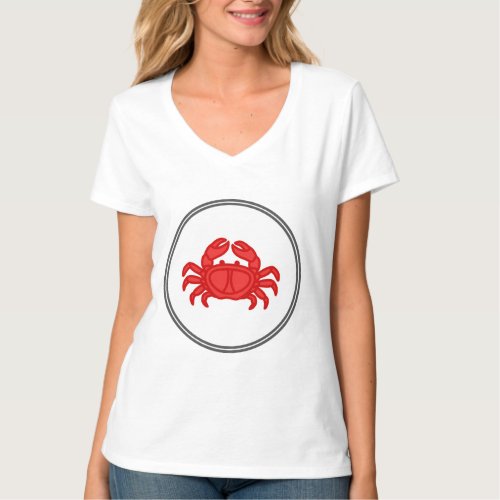 Red Crab _ Fish Prawn Crab Collection T_Shirt