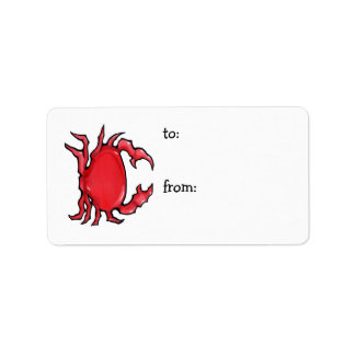 Red Crab Gift Tag