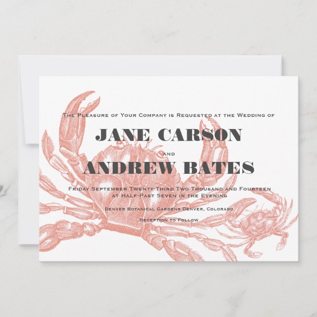 Red Crab Invitation (Front)