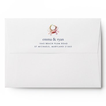 Red Crab | Nautical 5x7 Return Address Envelope Red Crab | Nautical 5x7 Return Address Envelope