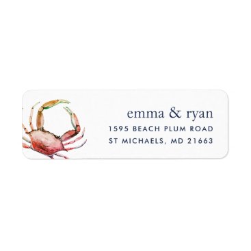 Red Crab | Nautical Return Address Label Red Crab | Nautical Return Address Label