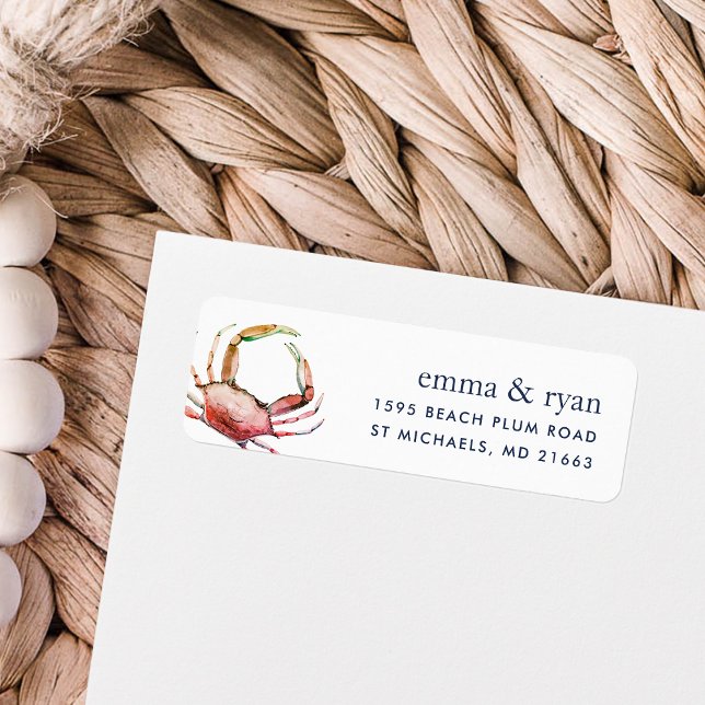 Red Crab | Nautical Return Address Label (Creator Uploaded)