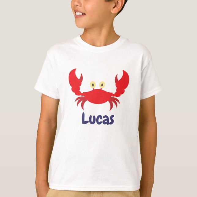 Red Crab Personalized T-shirt (Front)