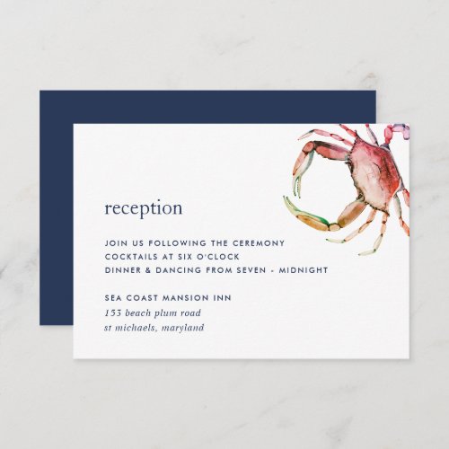 Red Crab Reception Enclosure Card