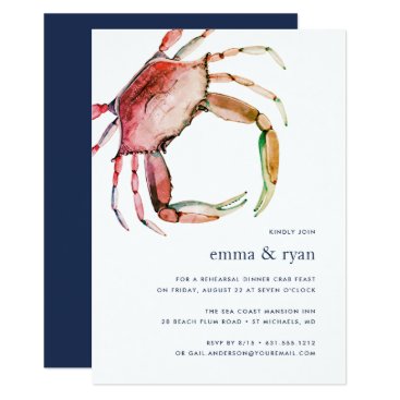 Red Crab Rehearsal Dinner Invitation Red Crab Rehearsal Dinner Invitation