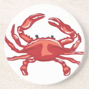 Red Crab Sandstone Coaster